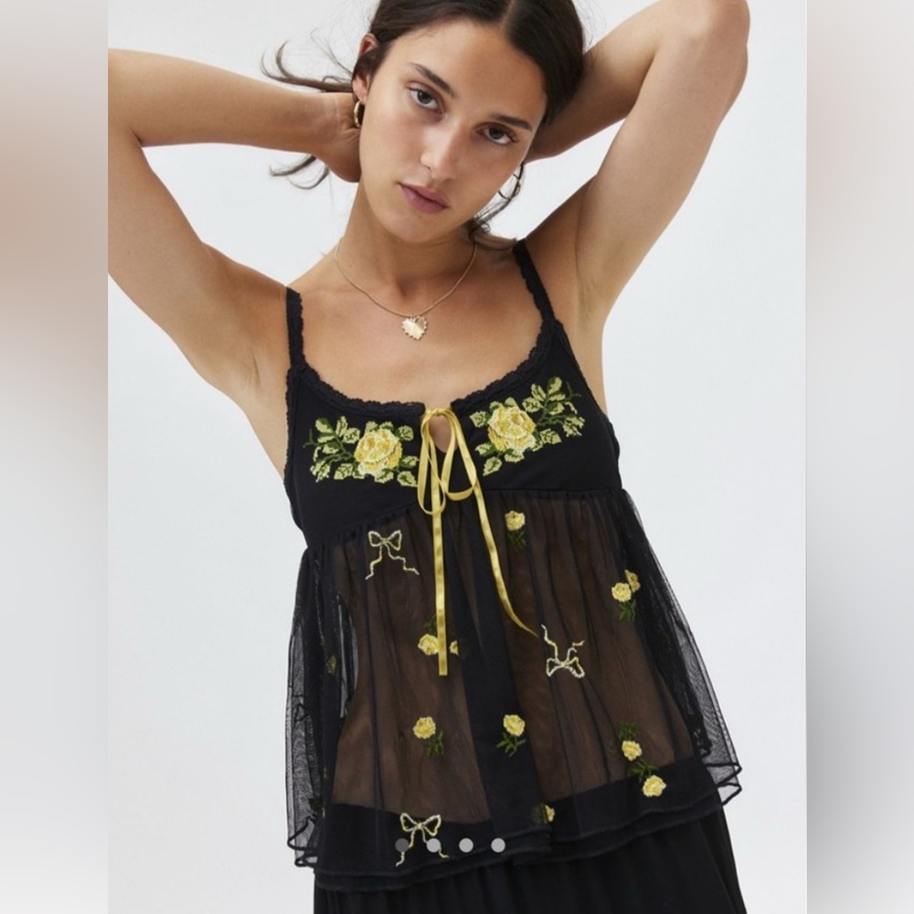 Kimchi Blue- Sheer Faith Babydoll Top